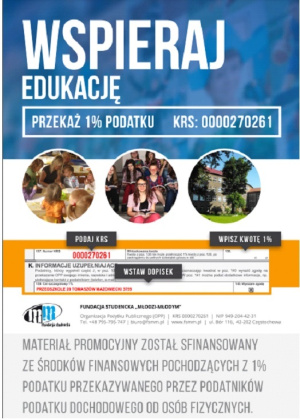 Plakat reklamujący oddanie jednego procenta na przedszkole